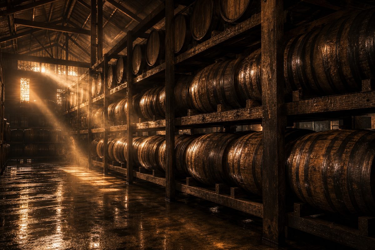 A Taiwanese maturation warehouse, where Yilan's heat drives fast ageing