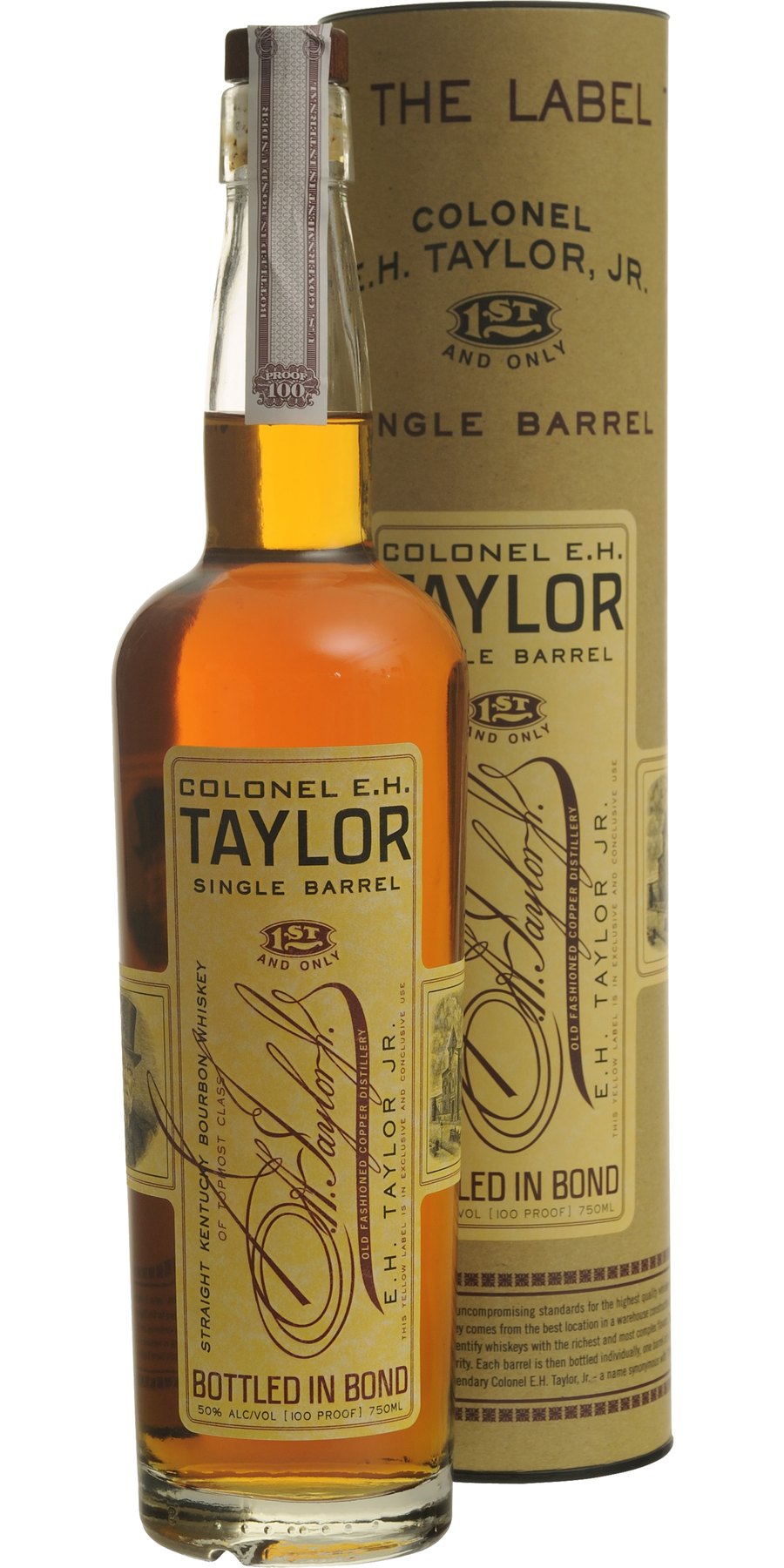 Colonel E.H. Taylor Jr. Single Barrel bottle and presentation tube